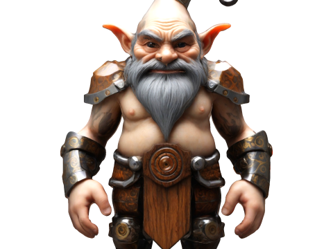 Dwarven Vanguard Full-Body Single-Piece Figurine 3D 프린트 모델