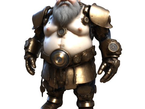 Dwarven Vanguard Full-Body Single-Piece Figurine 3D 프린트 모델
