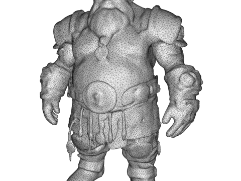 Dwarven Vanguard Full-Body Single-Piece Figurine 3D 프린트 모델