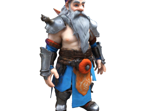 Dwarven Vanguard Full-Body Single-Piece Figurine 3D 프린트 모델