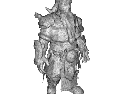Dwarven Vanguard Full-Body Single-Piece Figurine 3D 프린트 모델