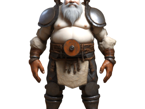 Dwarven Vanguard Full-Body Single-Piece Figurine 3D 프린트 모델