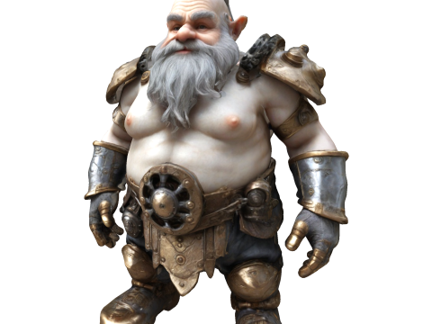 Dwarven Vanguard Full-Body Single-Piece Figurine 3D 프린트 모델
