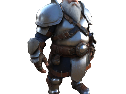 Dwarven Vanguard Full-Body Single-Piece Figurine 3D 프린트 모델