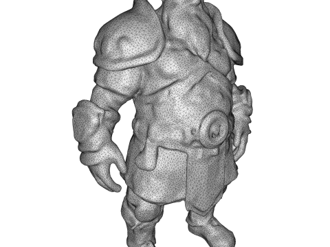 Dwarven Vanguard Full-Body Single-Piece Figurine 3D 프린트 모델