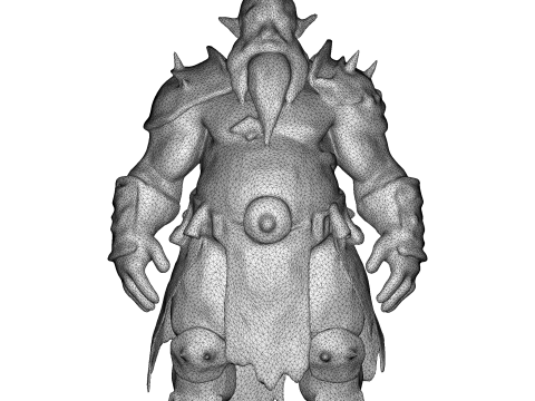 Dwarven Vanguard Full-Body Single-Piece Figurine 3D 프린트 모델