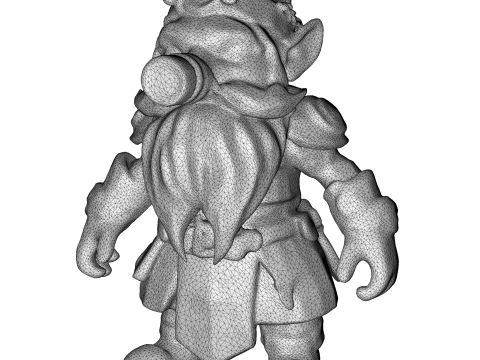 Dwarven Vanguard Full-Body Single-Piece Figurine 3D 프린트 모델