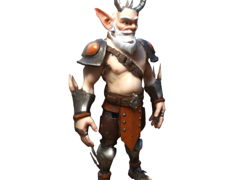 Dwarven Vanguard Full-Body Single-Piece Figurine 3D 프린트 모델