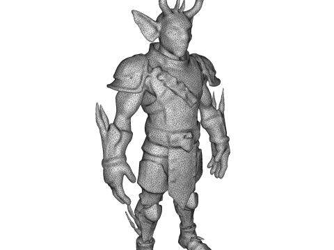 Dwarven Vanguard Full-Body Single-Piece Figurine 3D 프린트 모델