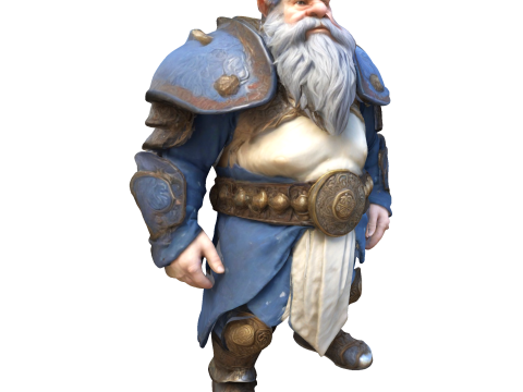 Dwarven Vanguard Full-Body Single-Piece Figurine 3D 프린트 모델