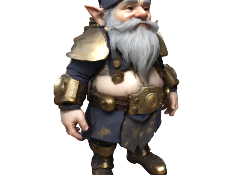 Dwarven Vanguard Full-Body Single-Piece Figurine 3D 프린트 모델