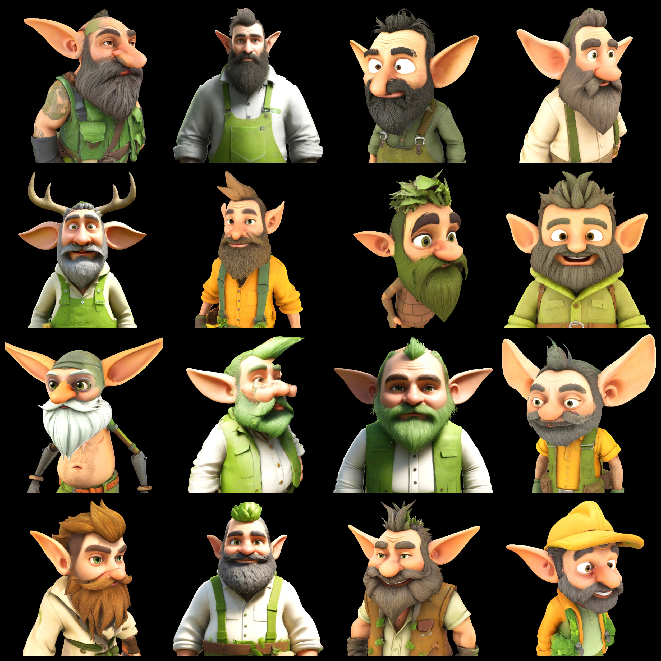 Guardi&otilde;es do Jardim do Esquadr&atilde;o Gnomo Modelo de Impressão 3D .c4d .max .obj .3ds .fbx .stl .blend 