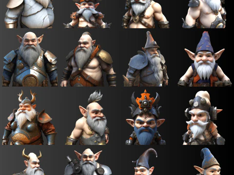 ドワーフ ウォリアーズ アルティメット コレクション ファンタジー キャラクター モデル 3Dプリントモデル