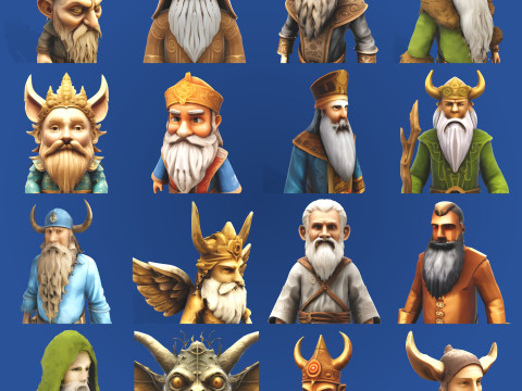 Dwarven Guardians Collection Epic Fantasy Dwarf Characters Modelo de Impressão 3D