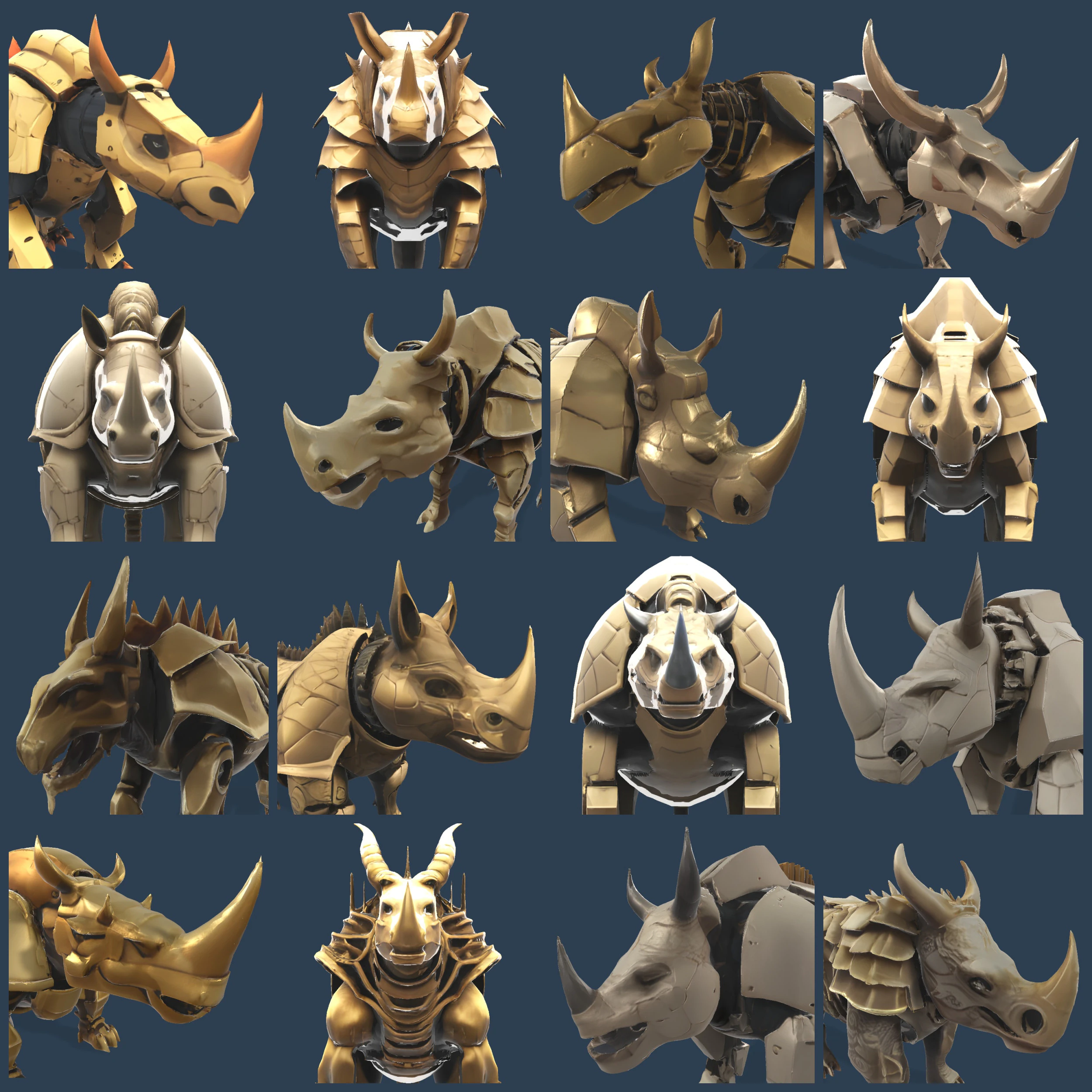 Armored Rhino Sentinel 3D Print Model .c4d .max .obj .3ds .fbx .stl .blend 
