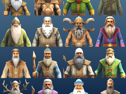 Elden Sages Fantasy Wisdom Embodied 3D-printmodel