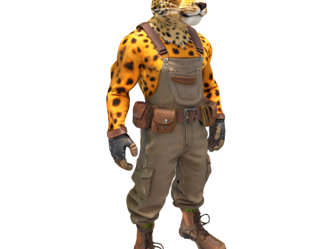 Anthropomorphic Animal Character Collection 3Dプリントモデル
