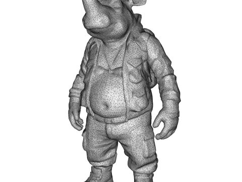 Anthropomorphic Animal Character Collection 3D Print Model