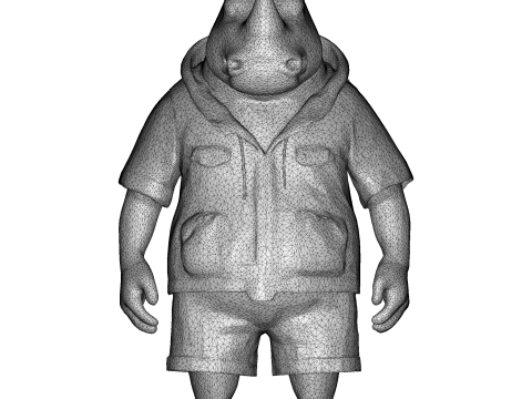 Anthropomorphic Animal Character Collection 3Dプリントモデル