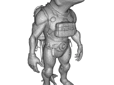 Anthropomorphic Animal Character Collection 3D Print Model