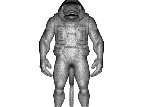 Anthropomorphic Animal Character Collection 3D Print Model