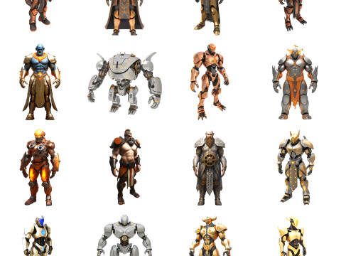 Elite Armored Warriors Collection - Premium Fantasy Fighter Pack 3Dプリントモデル