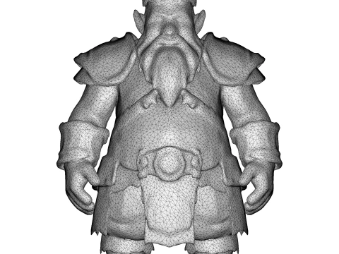 Forgefolk Guardians High-Poly Dwarf Gnome Character Pack 5 Models 3D Print Model