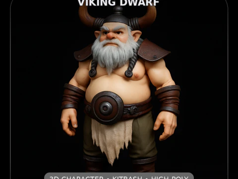 Forgefolk Guardians High-Poly Dwarf Gnome Character Pack 5 Models 3D Print Model