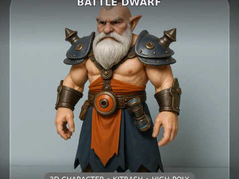 Forgefolk Guardians High-Poly Dwarf Gnome Character Pack 5 Models 3D Print Model