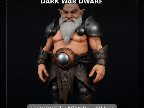 Forgefolk Guardians High-Poly Dwarf Gnome Character Pack 5 Models 3D Print Model