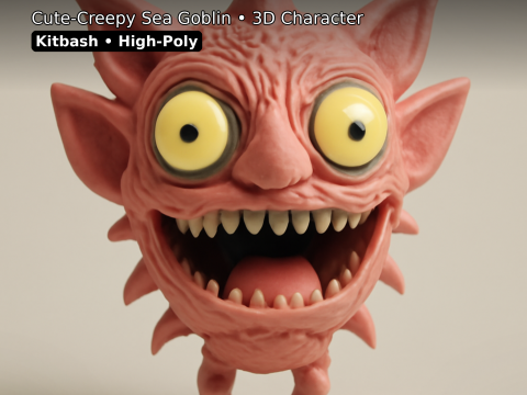 シー ゴブリン モンスター 10 ハイポリ キットバッシュ クリーチャー パック 3Dプリントモデル