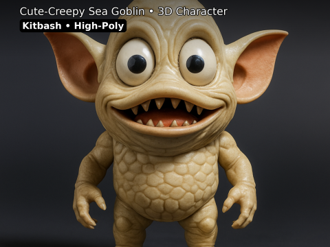 シー ゴブリン モンスター 10 ハイポリ キットバッシュ クリーチャー パック 3Dプリントモデル