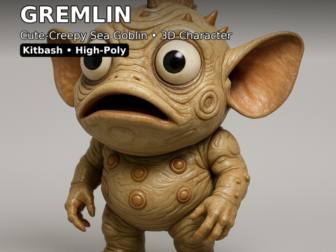 シー ゴブリン モンスター 10 ハイポリ キットバッシュ クリーチャー パック 3Dプリントモデル