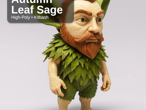 Forest Folk Collection 10 High-Poly Kitbash Characters AI-Assisted 3D Print Model