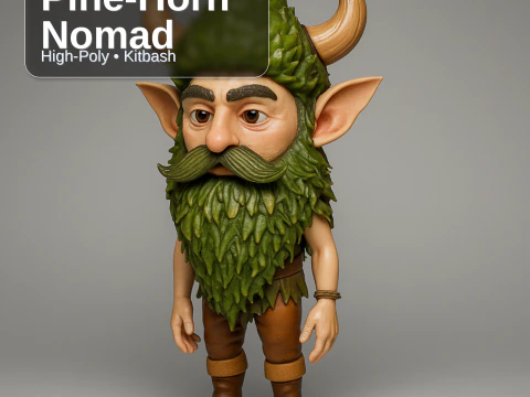 Forest Folk Collection 10 High-Poly Kitbash Characters AI-Assisted 3D Print Model