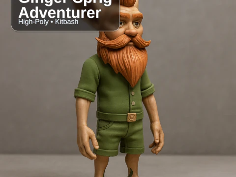 Forest Folk Collection 10 High-Poly Kitbash Characters AI-Assisted 3D Print Model