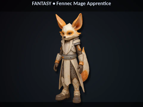 Vulpine Heroes Bundle 10 Stylized Fantasy Sci-Fi Characters Kitbash High-Poly 3D Print Model