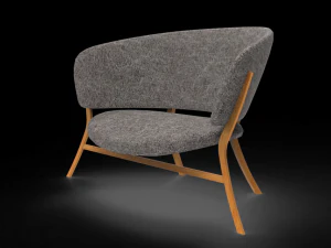 Roundish sofa chair 3D Model