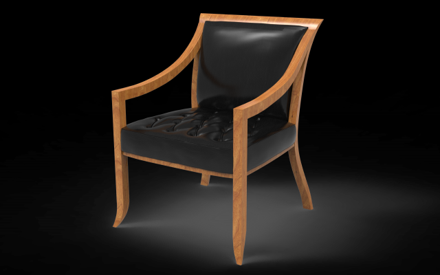 An armchair 3D 모델 .c4d .max .obj .3ds .fbx .stl .blend 