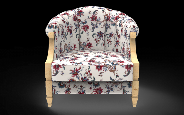 A retro sofa 3D Model .c4d .max .obj .3ds .fbx .stl .blend 