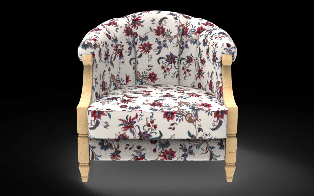 レトロなソファ 3Dモデル .c4d .max .obj .3ds .fbx .stl .blend 