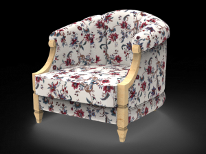 A retro sofa 3D Model