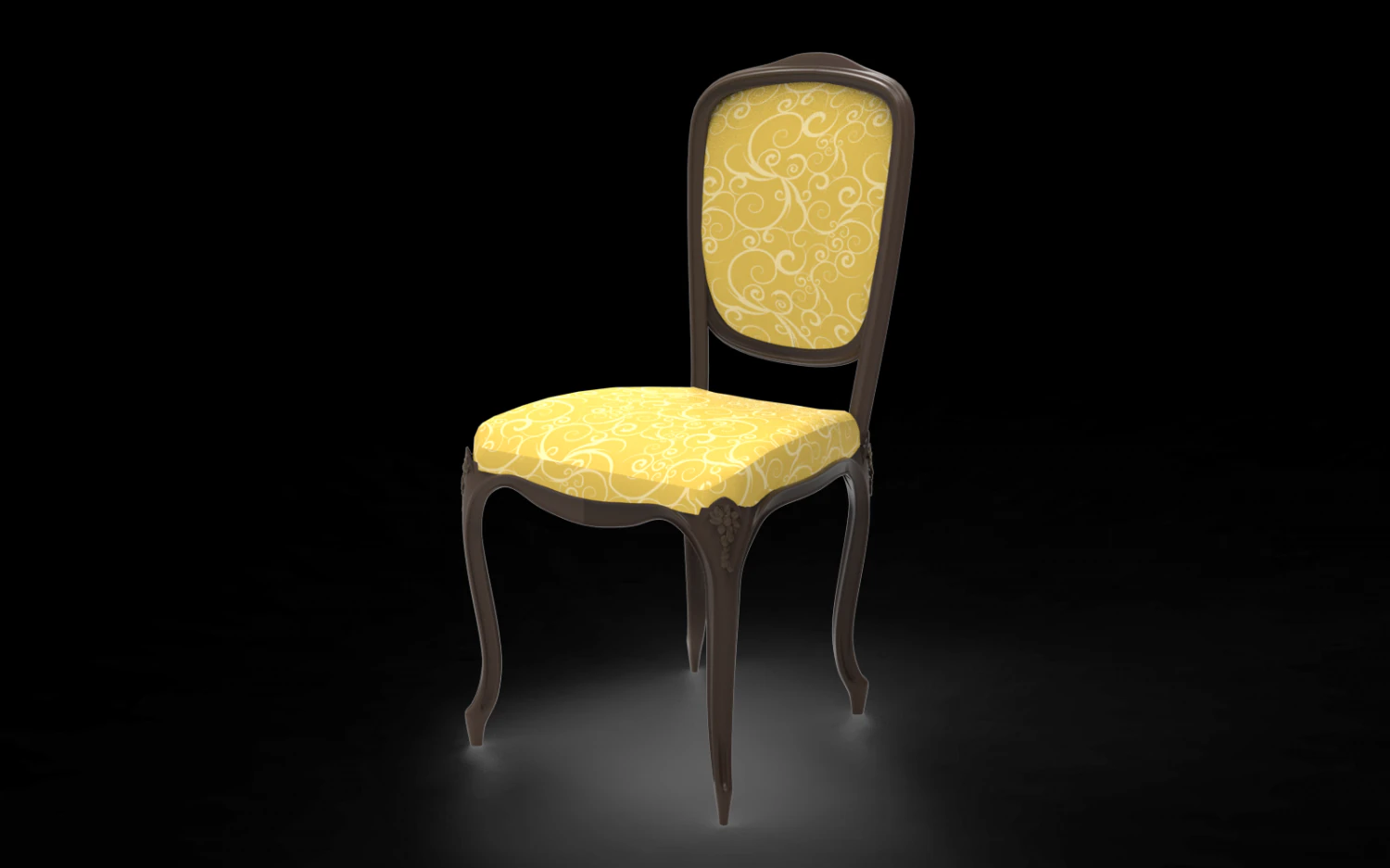 Classic dining chair 3D Model .c4d .max .obj .3ds .fbx .stl .blend 