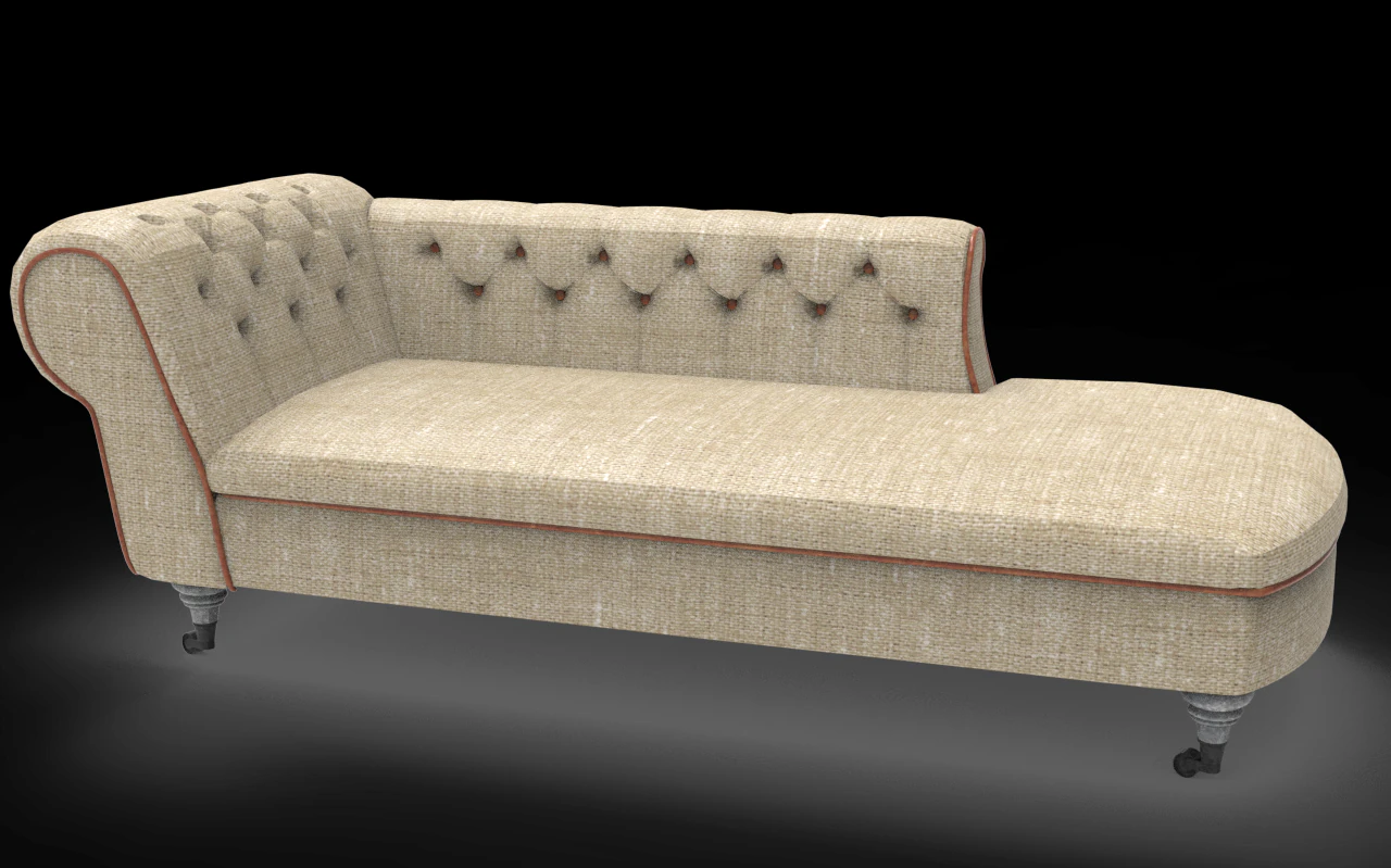 Day Bed Sofa Antique Style sofa 3D Model .c4d .max .obj .3ds .fbx .stl .blend 