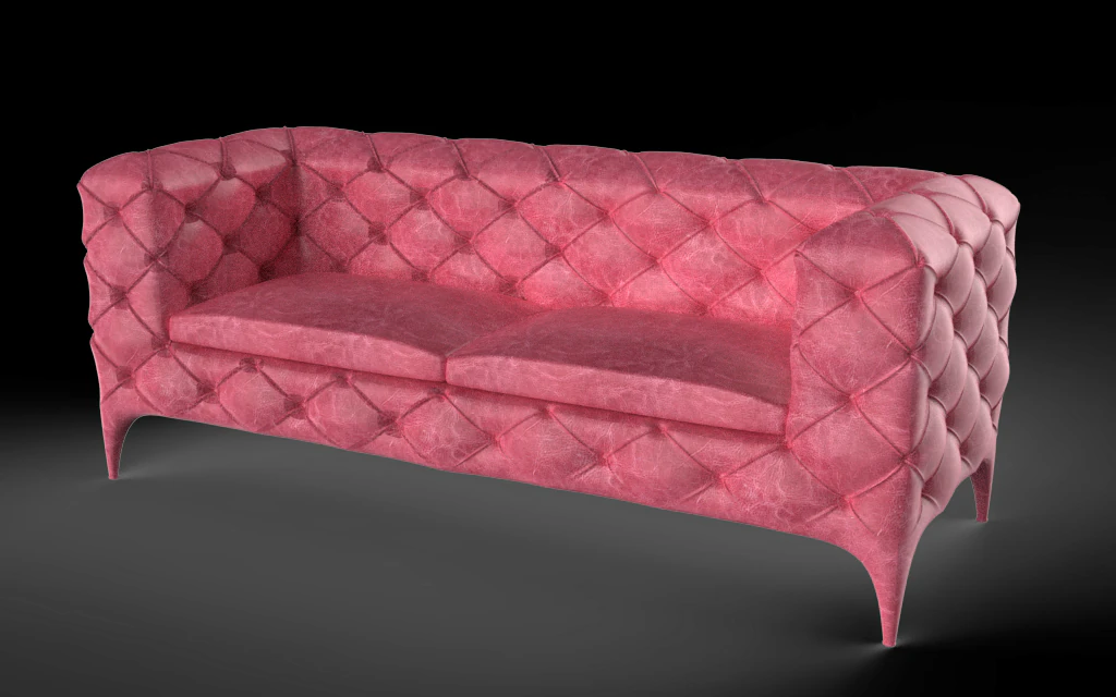 Capitone sofa 3D Model .c4d .max .obj .3ds .fbx .stl .blend