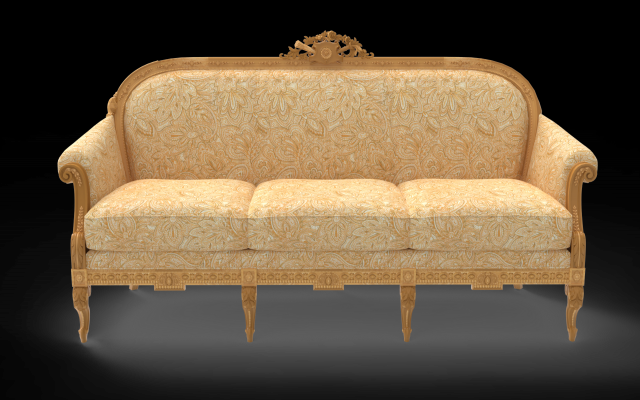 European classical sofa Modelo 3D .c4d .max .obj .3ds .fbx .stl .blend 
