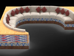 Islamic style sofa 3D Model