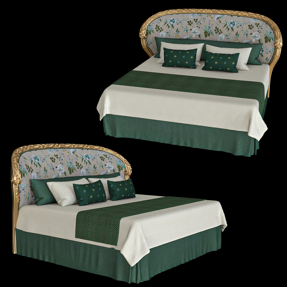 Bellotti Ezio Bed 3720 3D Model .c4d .max .obj .3ds .fbx .stl .blend 
