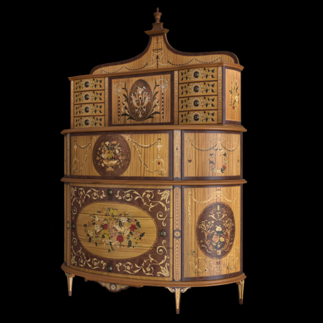 Bellotti Ezio Chest of drawers Cromie 5765 Model 3D .c4d .max .obj .3ds .fbx .stl .blend 