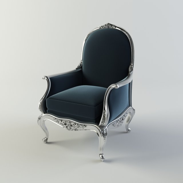 Colombostile SandraRossi armchair 3D Model .c4d .max .obj .3ds .fbx .stl .blend 